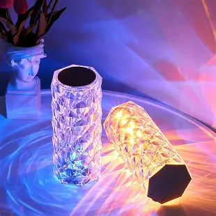 Rose Crystal Diamond Table Lamp